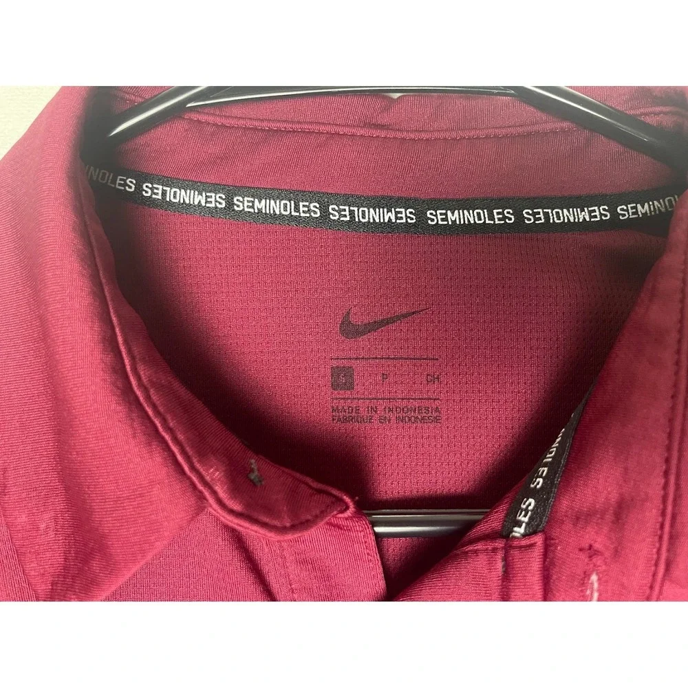 Nike Florida State Seminoles Men's Polo Shirt Maroon Red Size Small